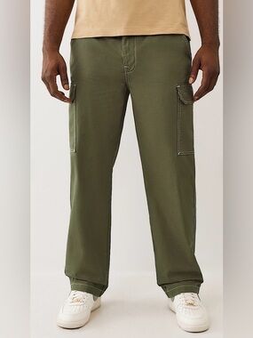 True Religion Olive Green Kalamata Cargo Pants Mens Size 36